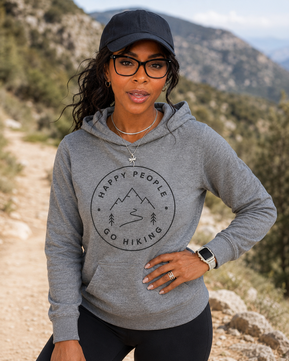 Happy People Go Hiking